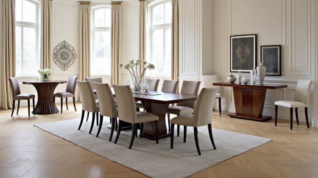 rustic modern dining table