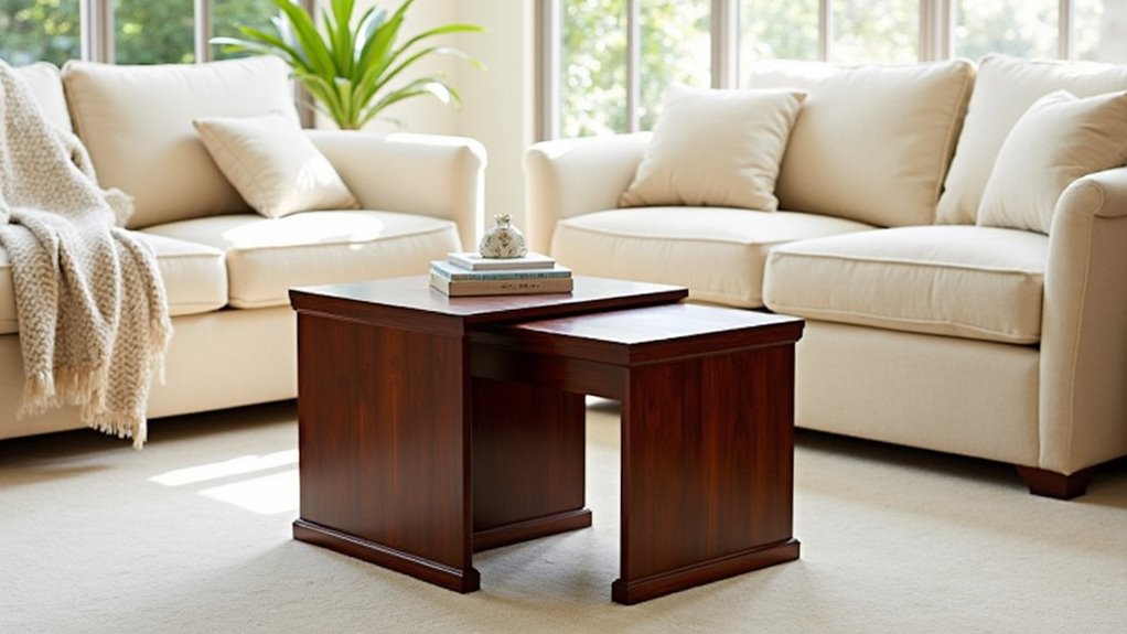 rustic modern nesting tables