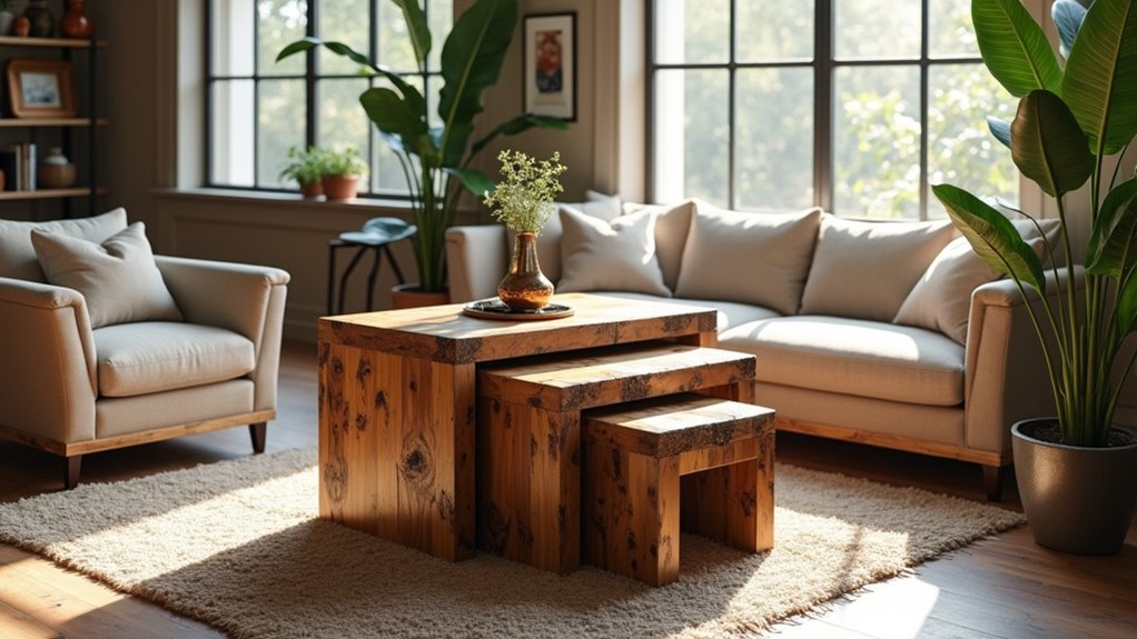 rustic nesting table designs
