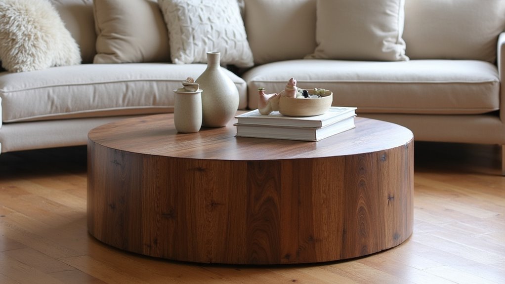 rustic solid wood coffee table