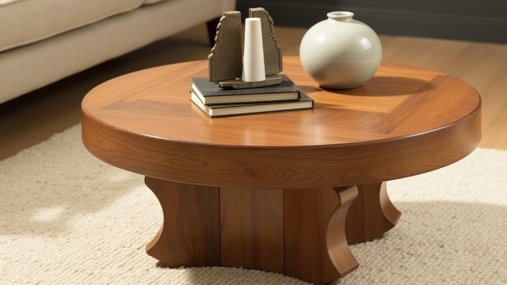 rustic solid wood coffee table