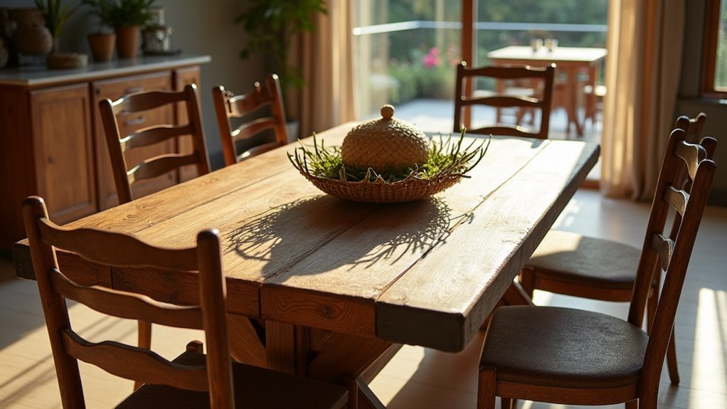 rustic solid wood dining