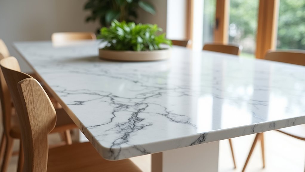 scandinavian marble dining elegance