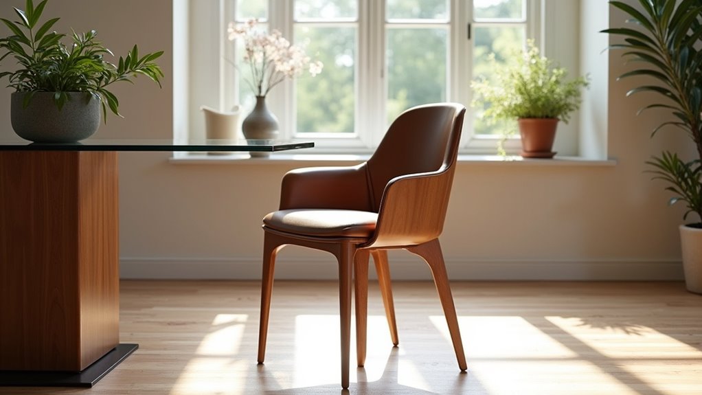 sculptural comfortable dining chair