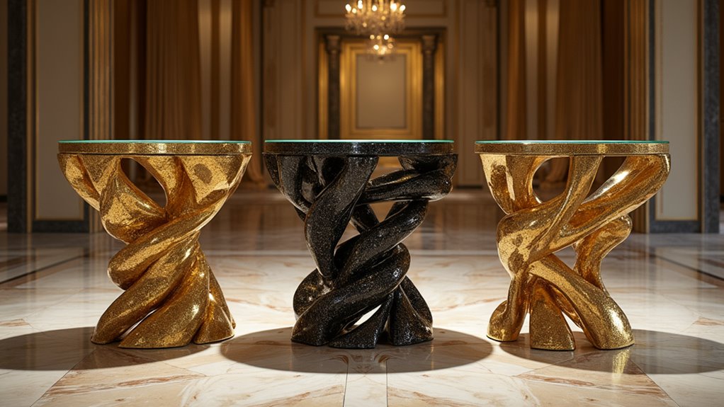 sculptural luxury console table