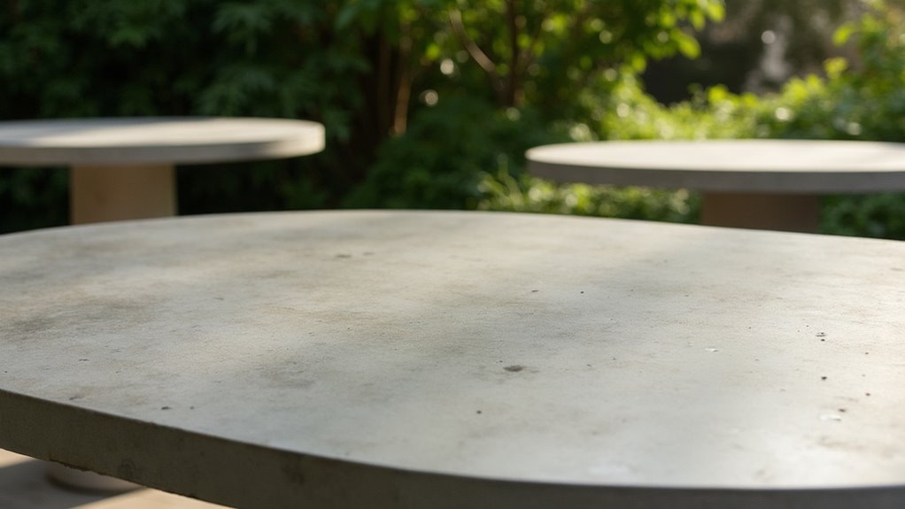 sculptural outdoor dining table