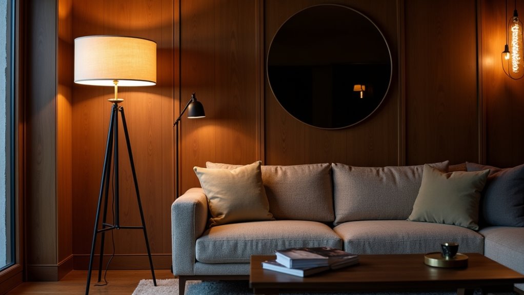 sculptural vintage brass floorlamps