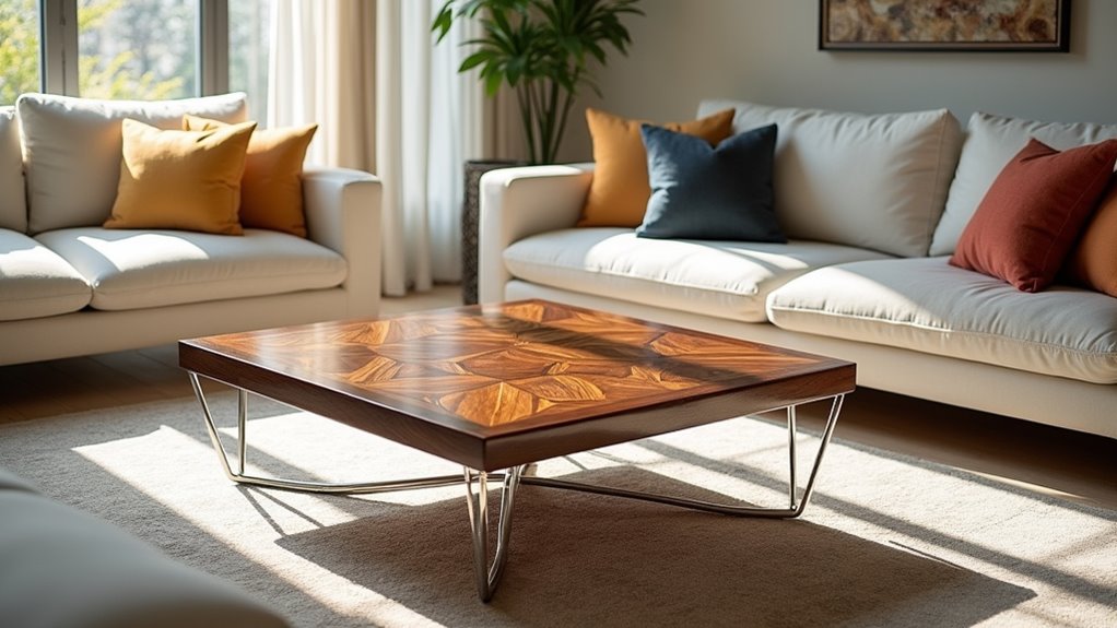 sleek geometric tables design