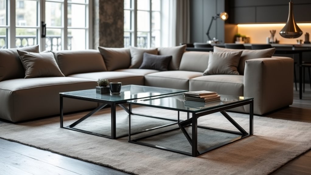sleek industrial chic furnishings