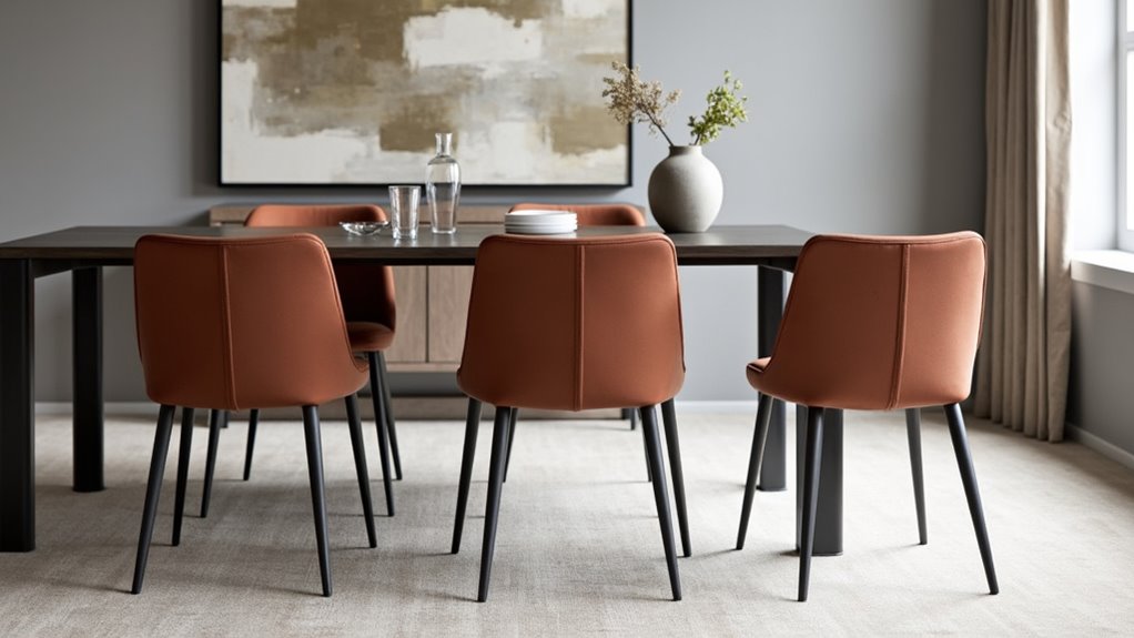 sleek mid century upholstered chair