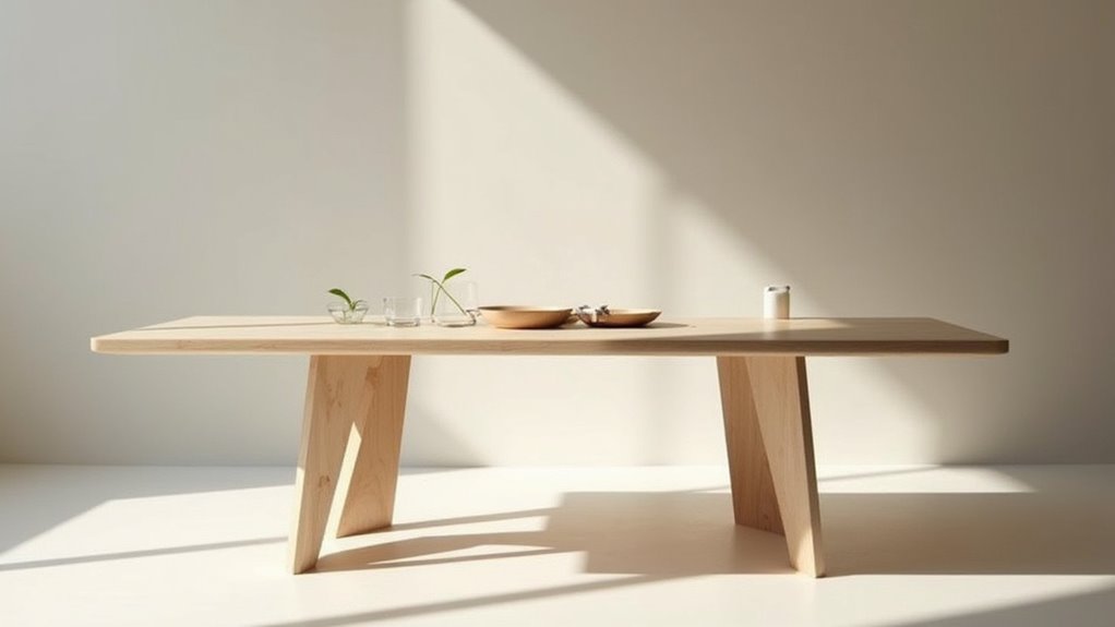 sleek minimalist dining tables