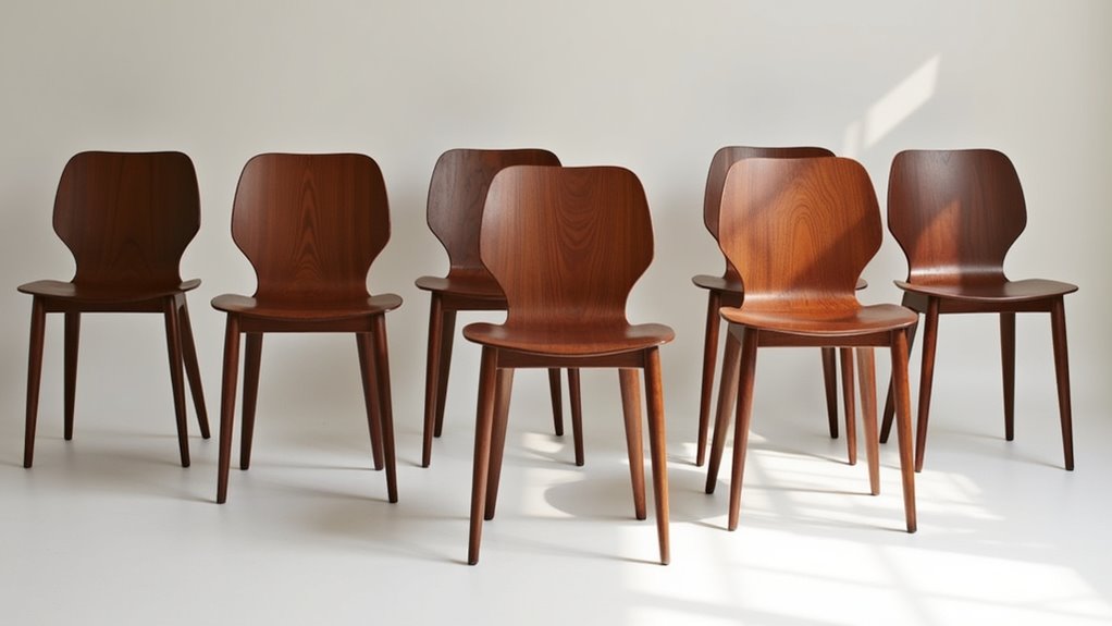 sleek minimalist wooden dining chairs