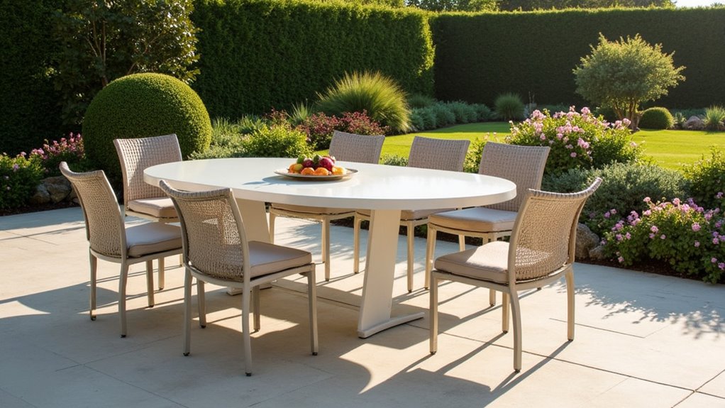 sleek outdoor dining elegance