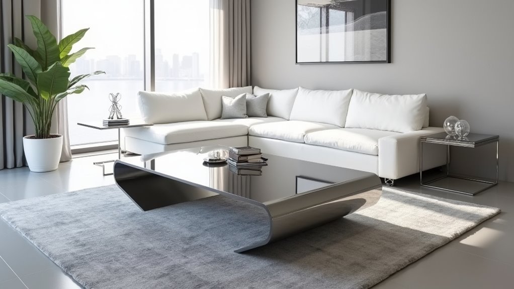 sleek silver modern elegance