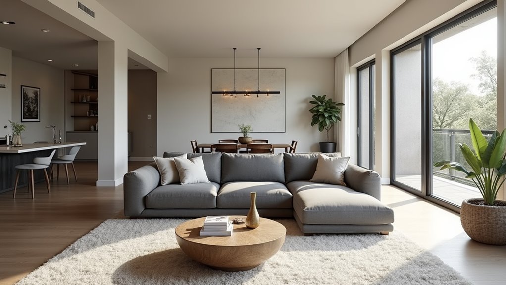 sofas defining distinct areas