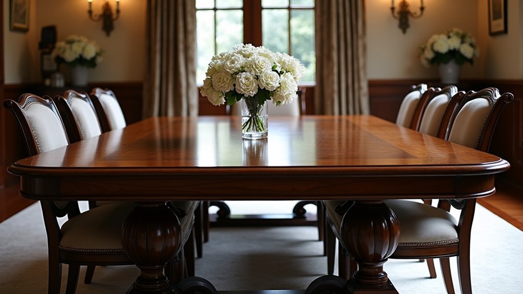 sophisticated dark wood dining