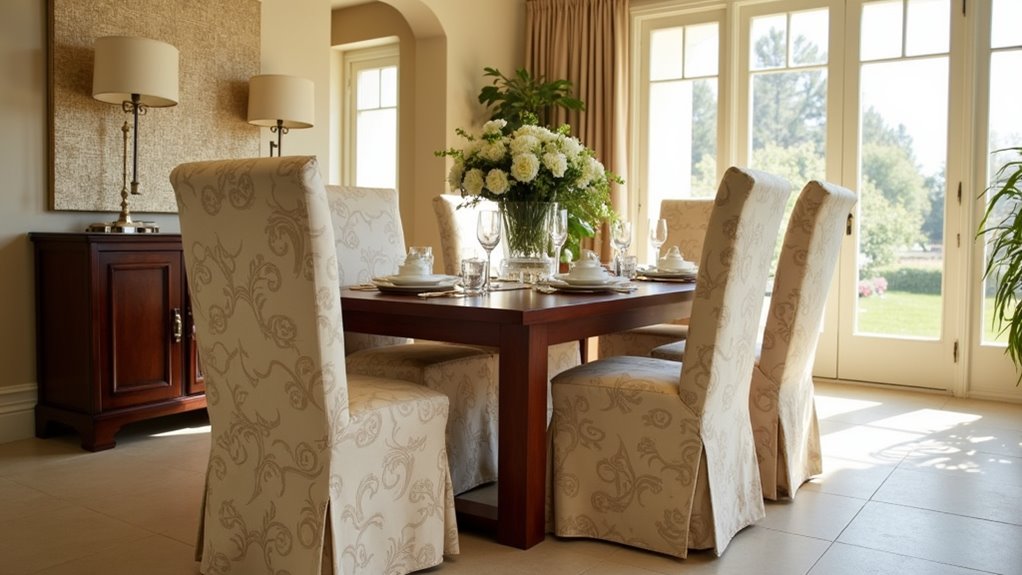 sophisticated dining chair slipcovers