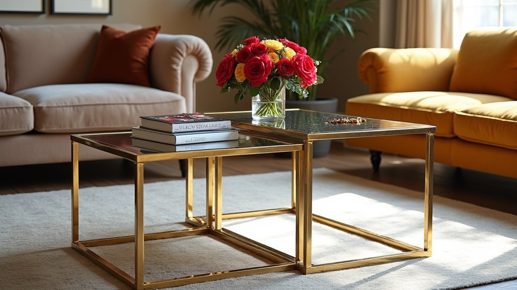 sophisticated glamorous nesting tables