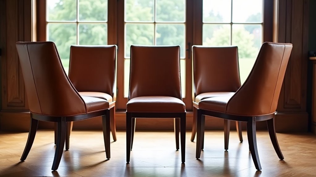 sophisticated leather dining chair