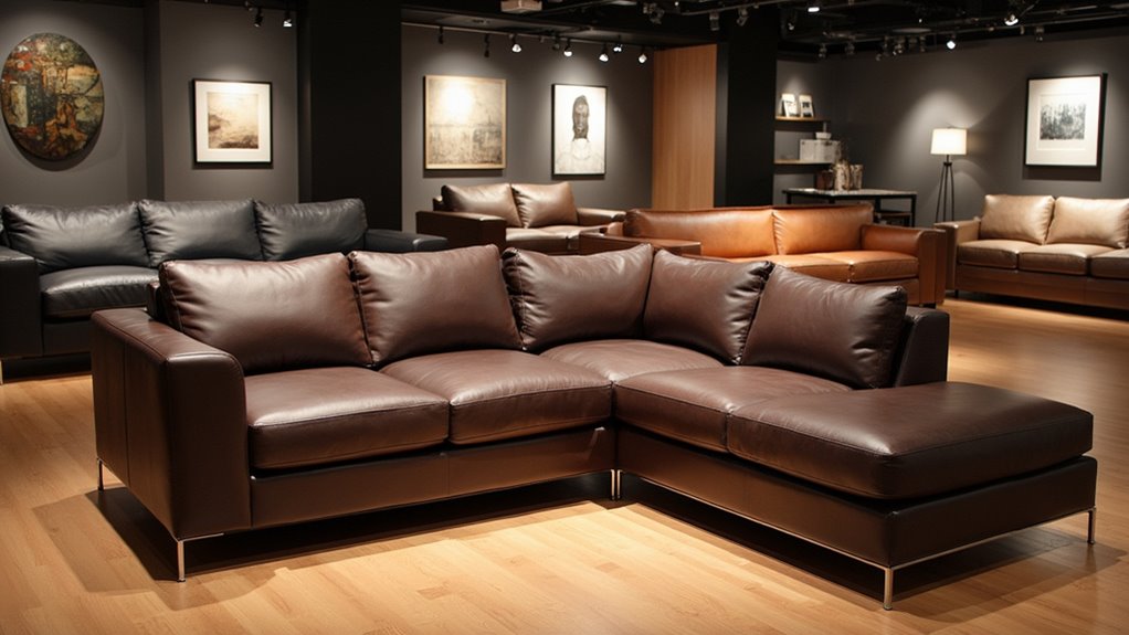 sophisticated leather sectional comfort