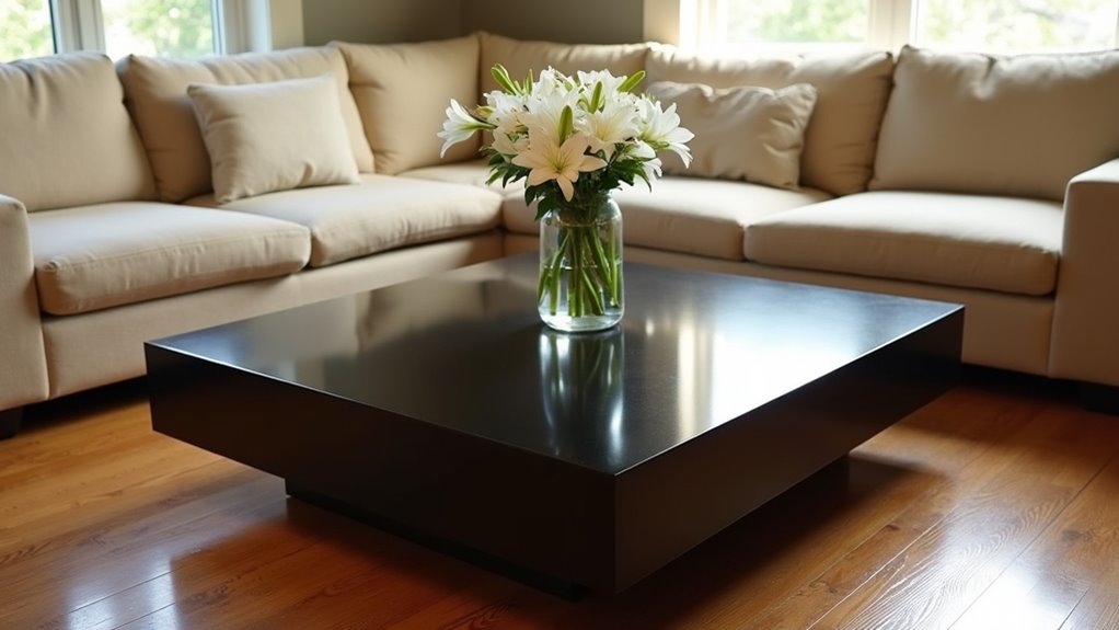 sophisticated metallic coffee table