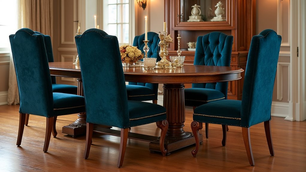 sophisticated velvet dining chair