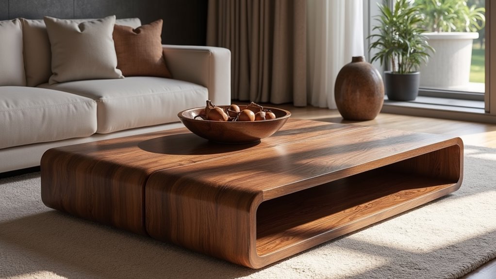 sophisticated walnut coffee tables