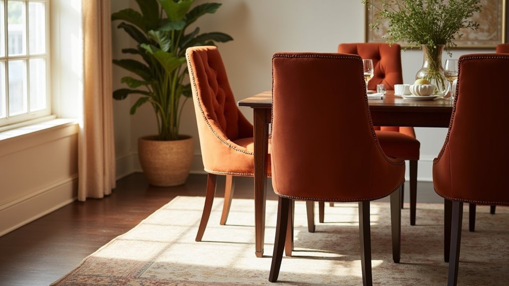 sophisticated wing back dining chair