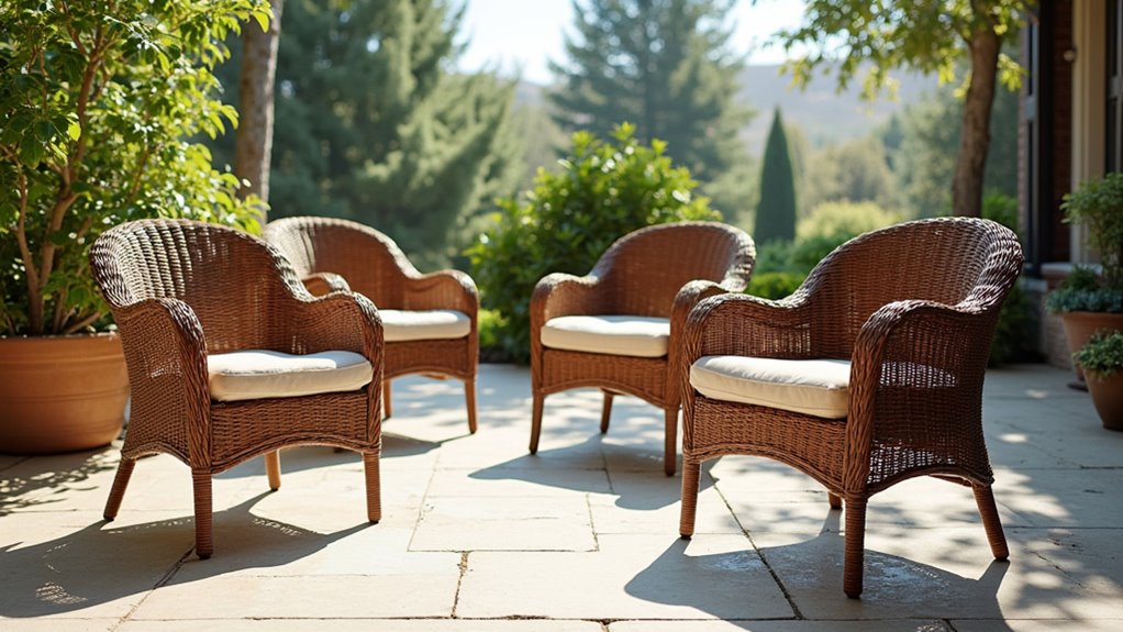 stackable wicker dining chair