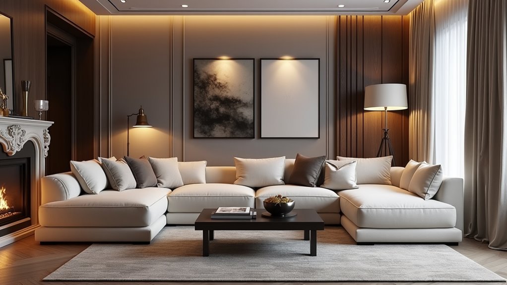 strategic l shaped sofa placement