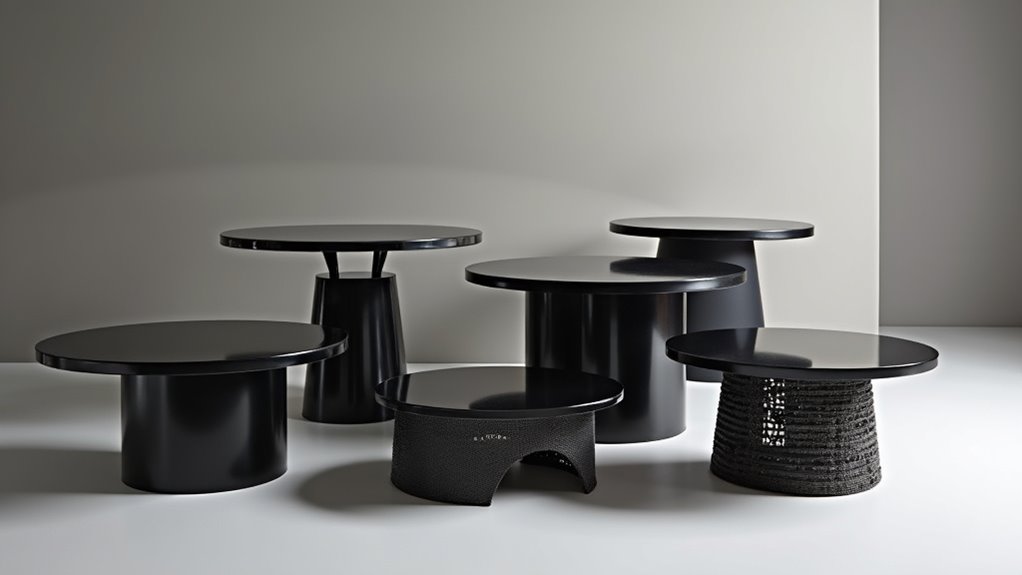 stylish black lift tables