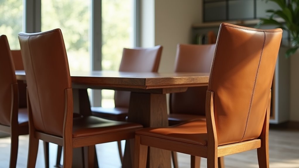 stylish brown leather chairs