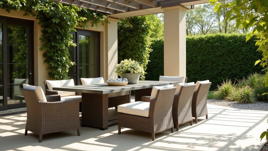 stylish comfortable outdoor dining