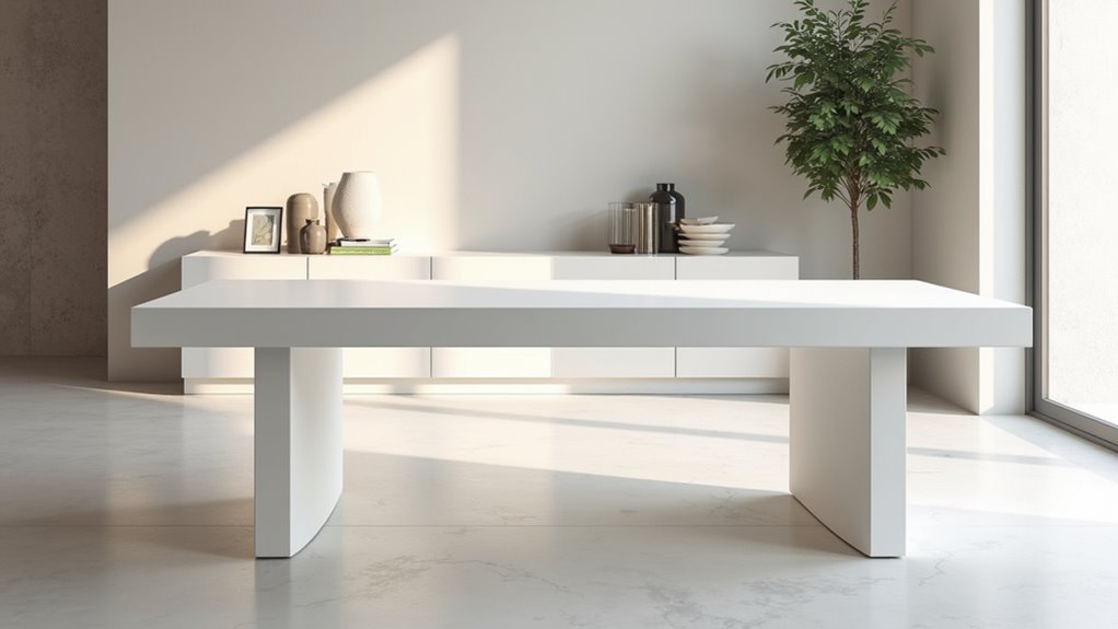 stylish concrete dining table