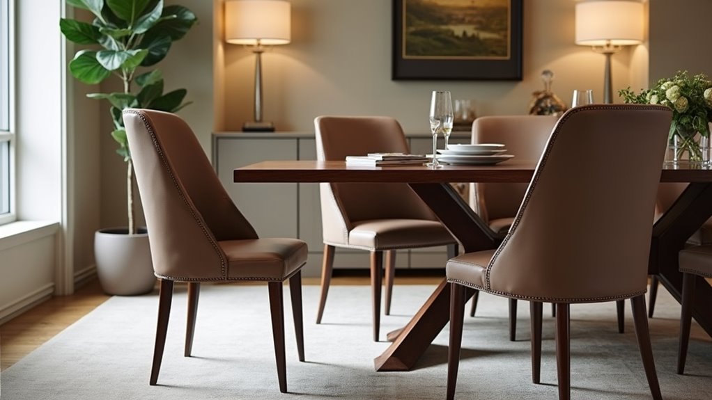 stylish durable leather dining chair