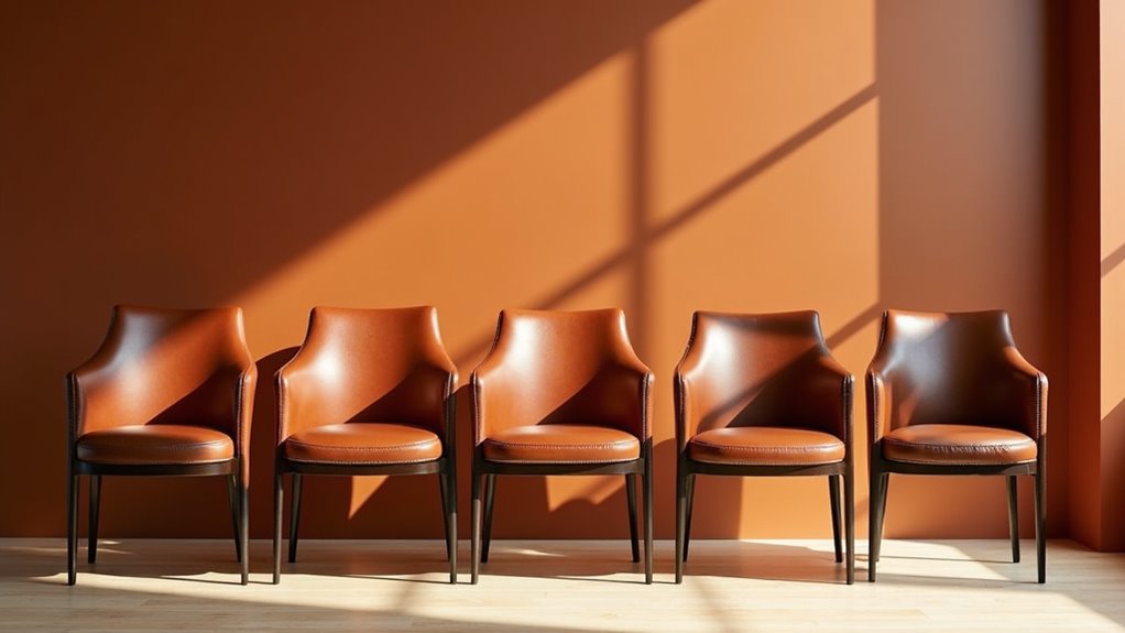 stylish durable leather dining chair