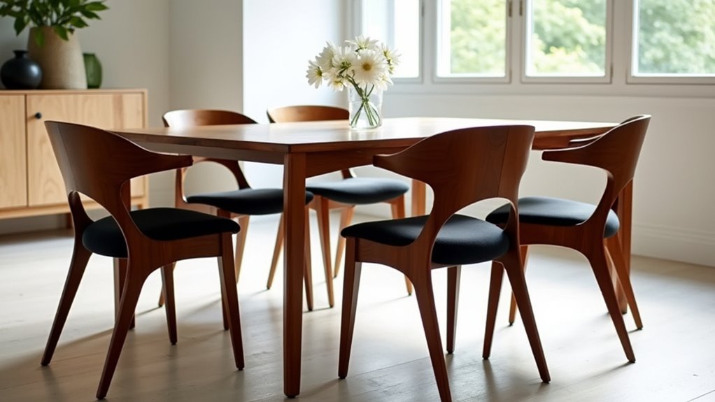 stylish ergonomic walnut chair