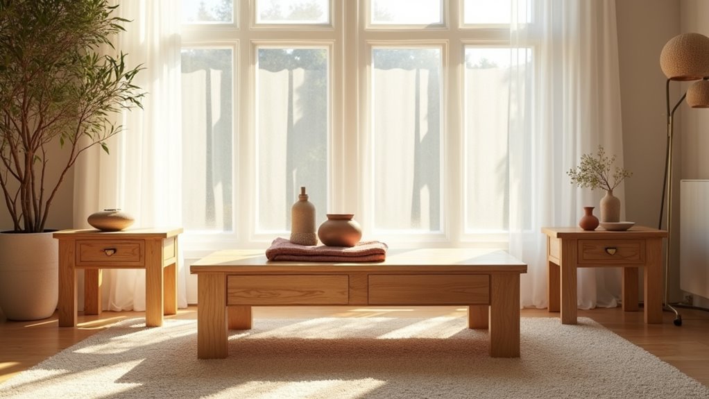 stylish functional oak tables