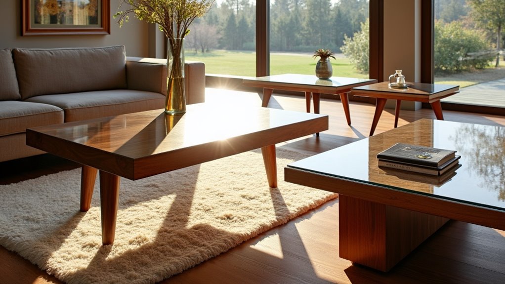 stylish functional rectangular tables