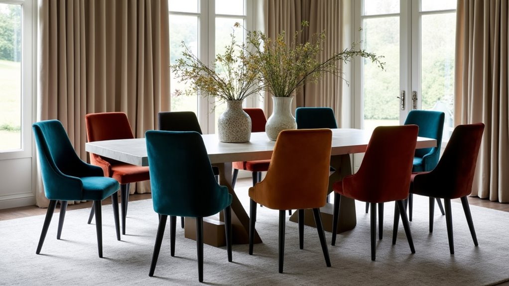stylish functional velvet chairs