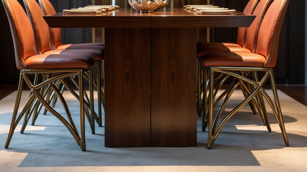 stylish geometric dining support