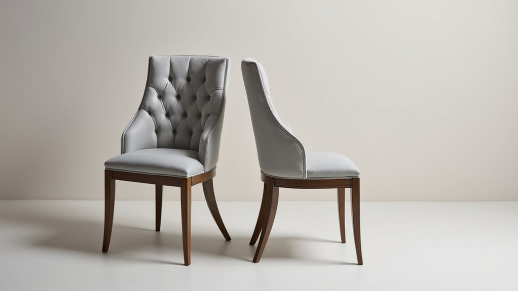 stylish gray upholstered chairs