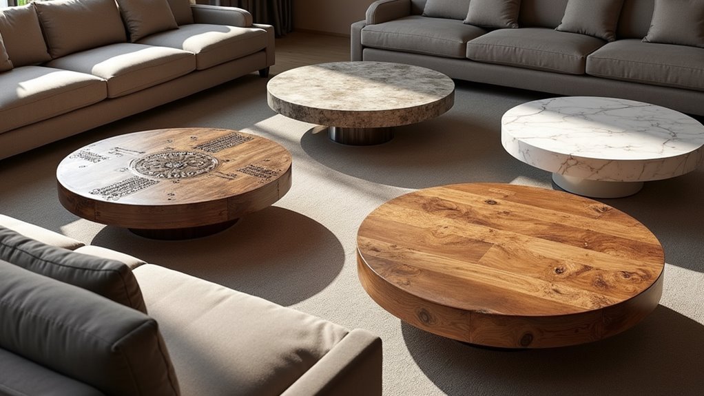 stylish large round tables