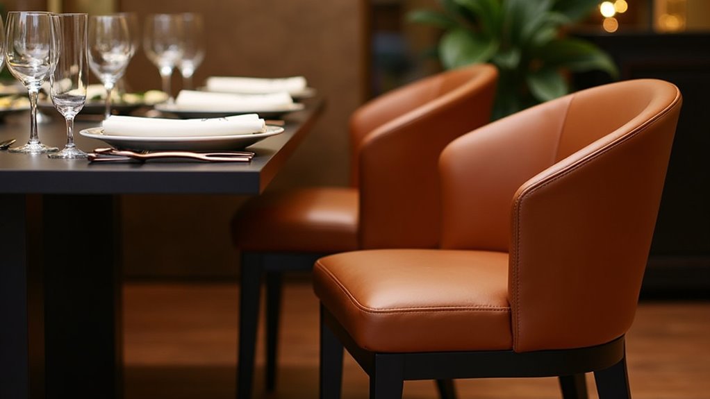 stylish leather dining chair