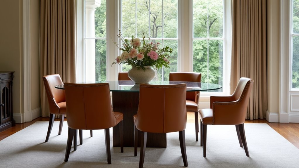 stylish leather dining chairs