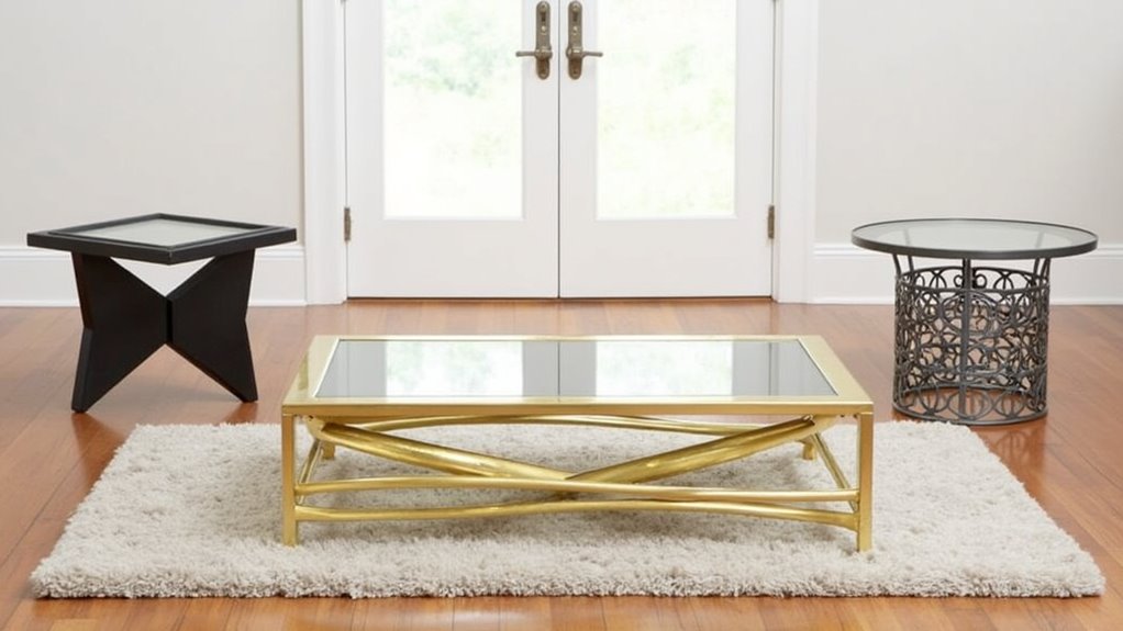 stylish marble metal coffee table