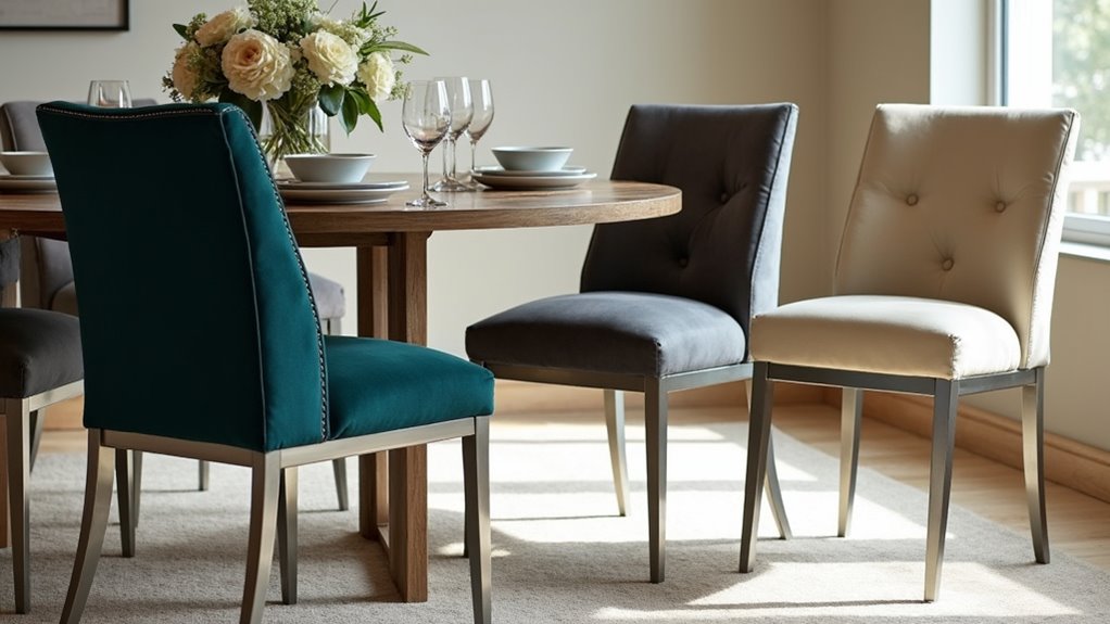 stylish metal upholstered chairs