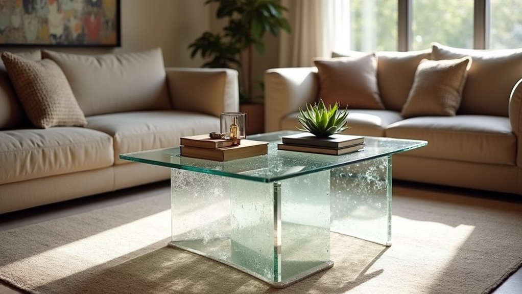 stylish minimalist acrylic tables