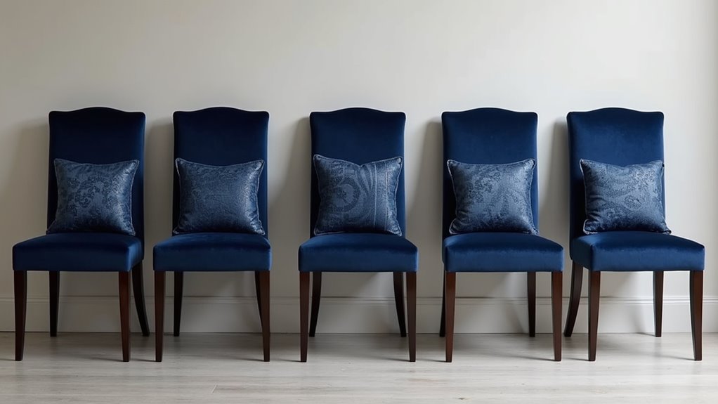 stylish navy chair cushions