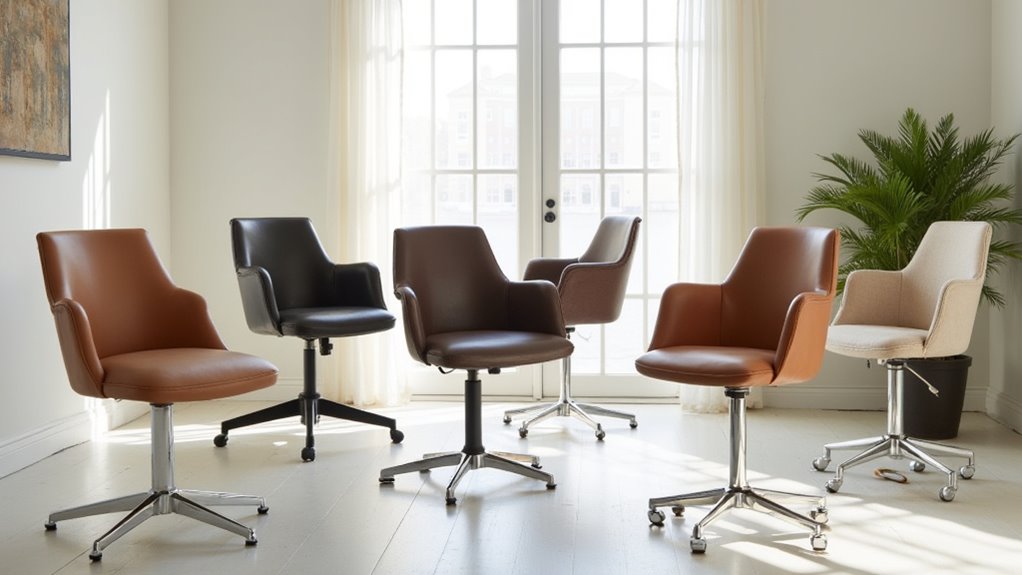 stylish swivel dining chairs